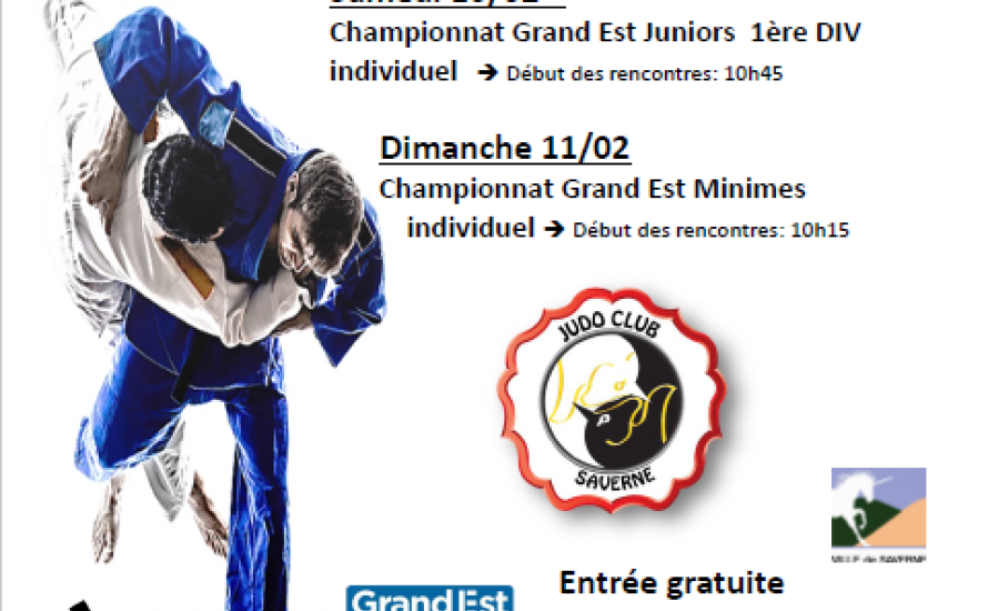 Championnat Grand Est Juniors et Minimes les 10 et 11 février 2024